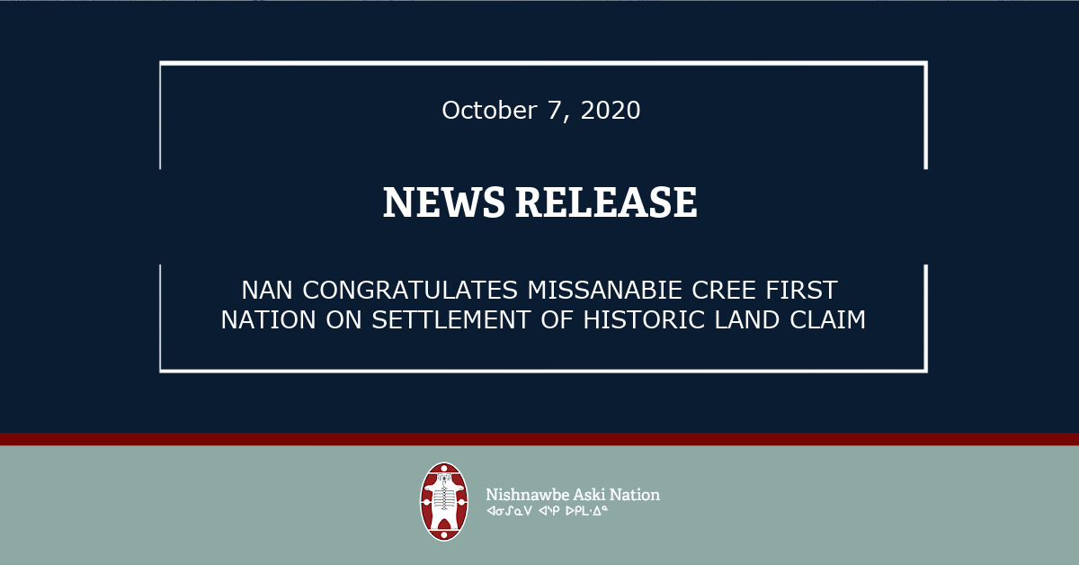 NAN Congratulates Missanabie Cree First Nation on Settlement of