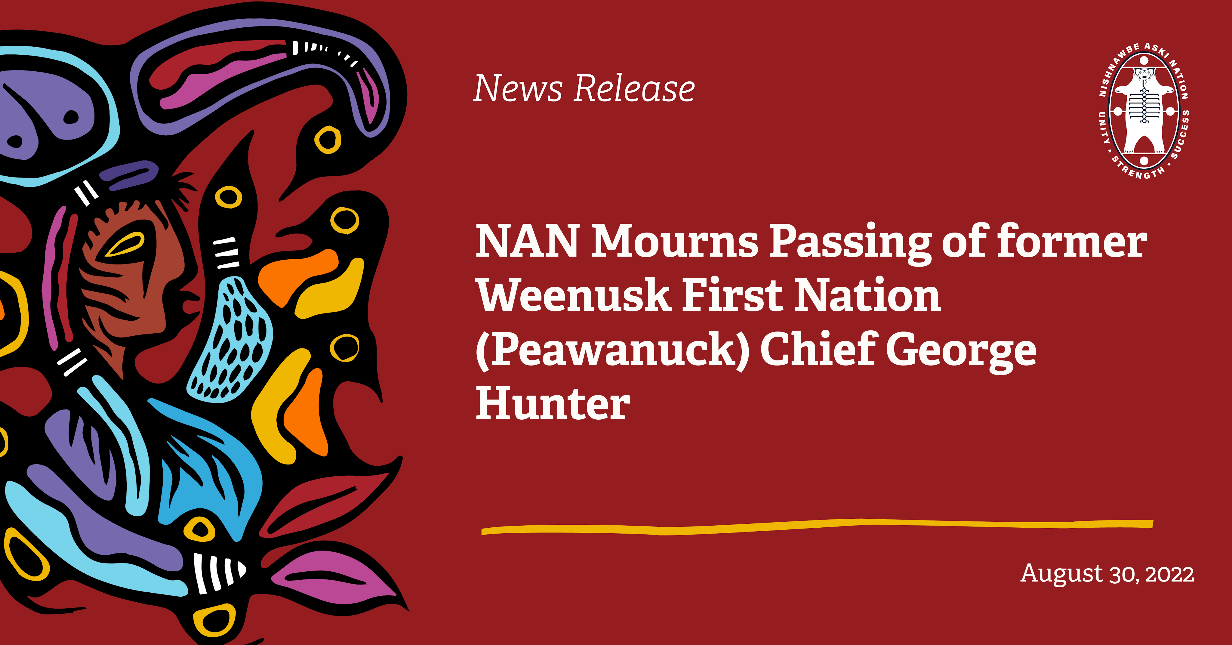 NAN Mourns Passing of former Weenusk First Nation (Peawanuck) Chief